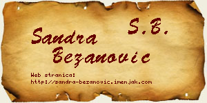Sandra Bežanović vizit kartica